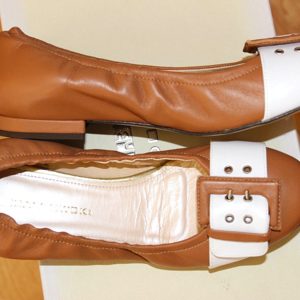 Beige Designer Flats for Women from Europe